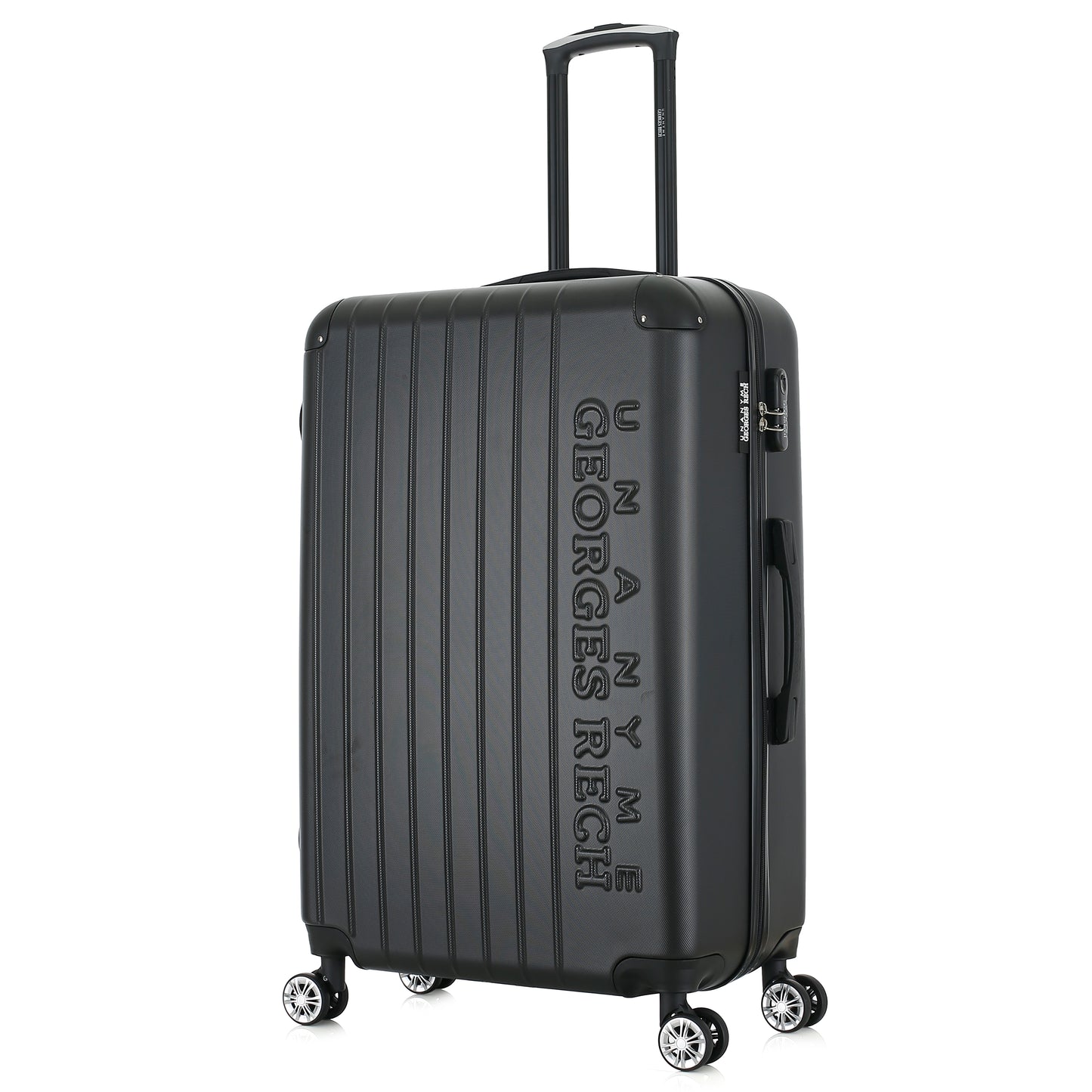 Valise noire de notre collection Georges Rech, Rome, taille L, de 3/4