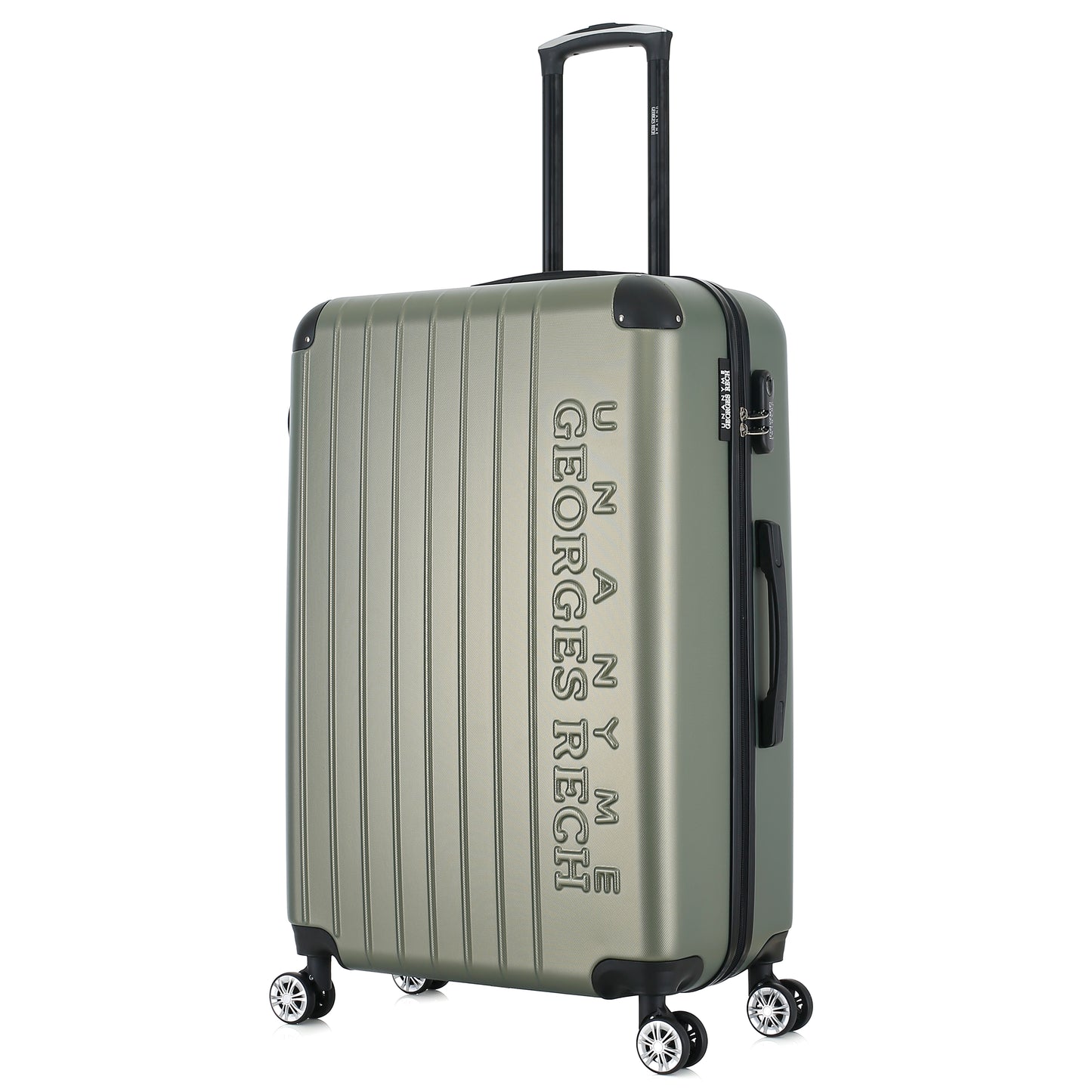 Valise kaki de notre collection Georges Rech, Rome, taille L, de 3/4