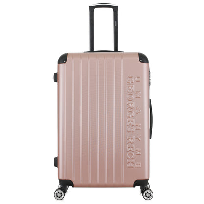 Valise rose de notre collection Georges Rech, Rome, taille L, de face