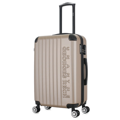 Valise beige de notre collection Georges Rech, Rome, taille M, de 3/4