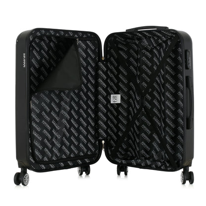 Valise noire de notre collection Georges Rech, Rome, taille M, ouverte