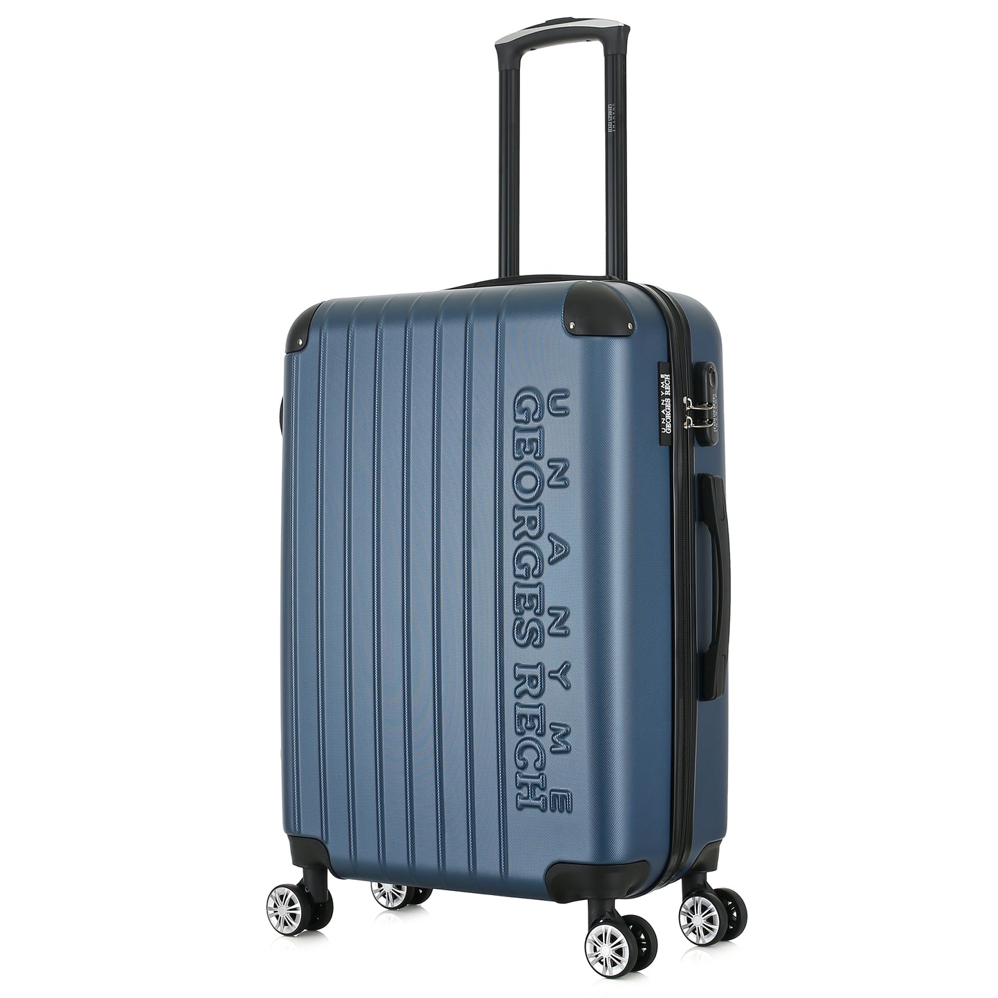 Valise bleue de notre collection Georges Rech, Rome, taille M, de dos