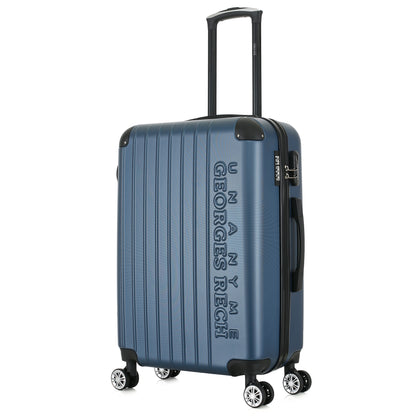 Valise bleue de notre collection Georges Rech, Rome, taille M, de dos