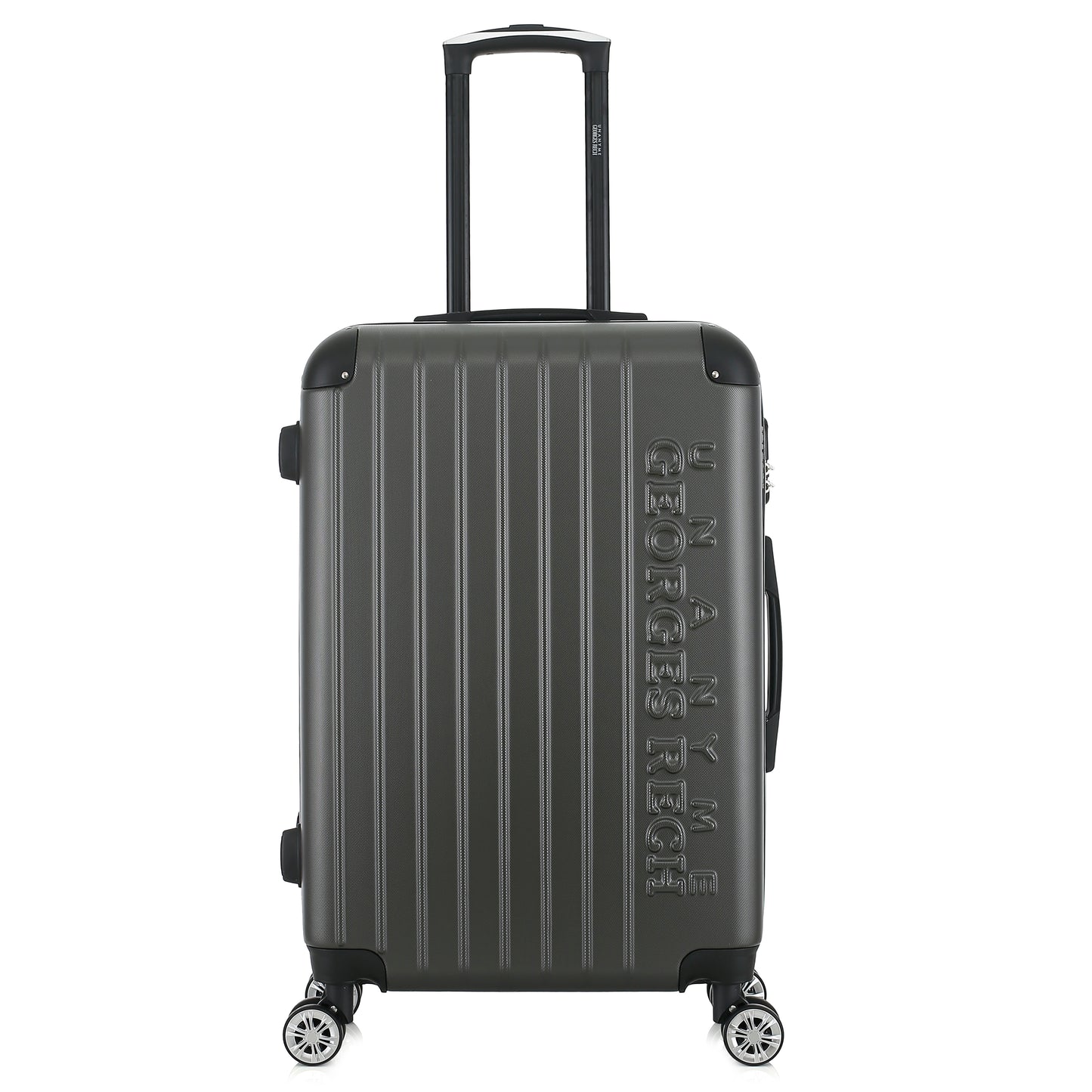 Valise grise de notre collection Georges Rech, Rome, taille M, de face