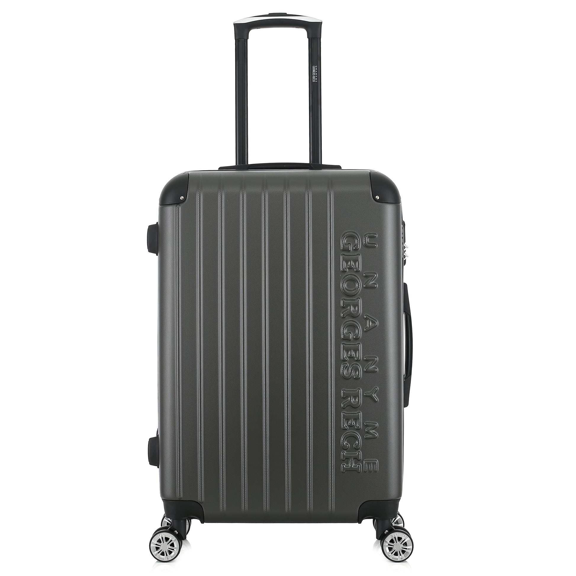 Valise grise de notre collection Georges Rech, Rome, taille M, de face