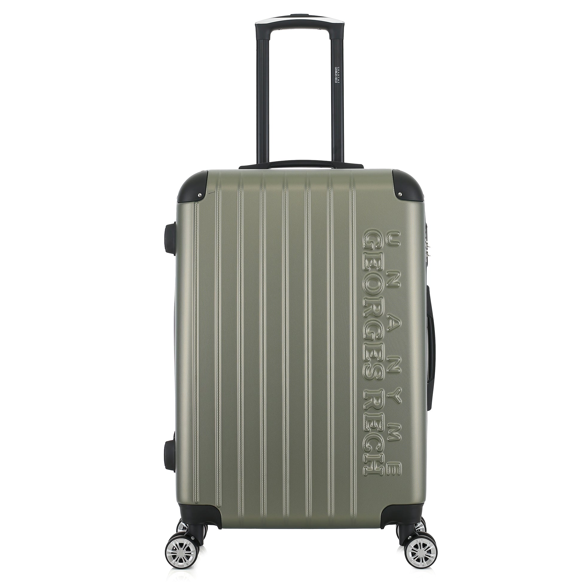 Valise kaki de notre collection Georges Rech, Rome, taille M, de face