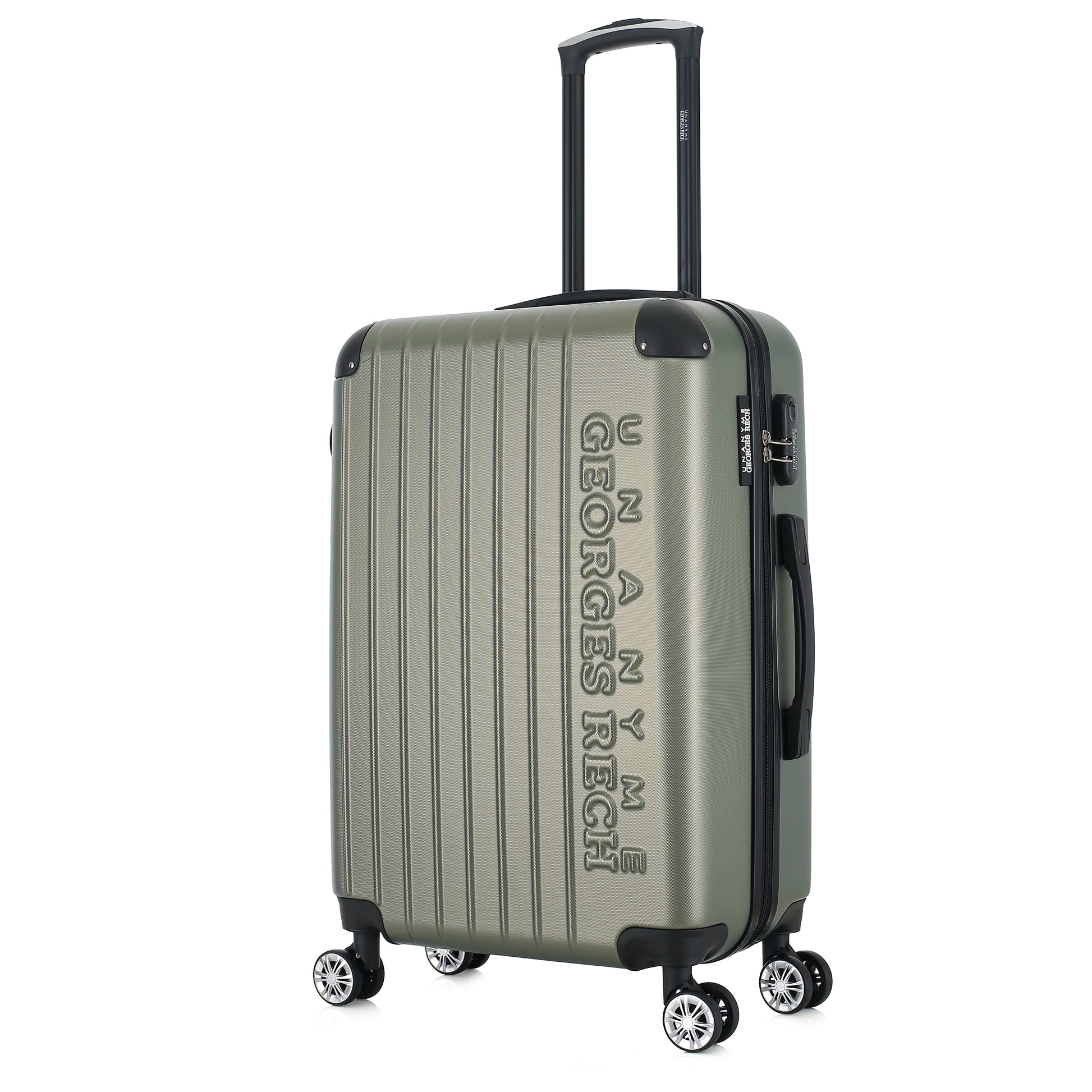 Valise kaki de notre collection Georges Rech, Rome, taille M, de 3/4