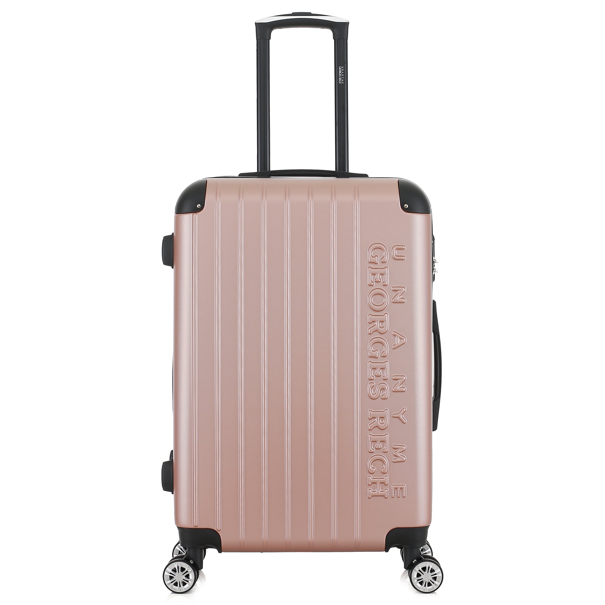 Valise rose de notre collection Georges Rech, Rome, taille M, de face