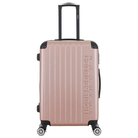 Valise rose de notre collection Georges Rech, Rome, taille M, de face