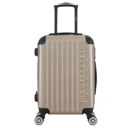 Valise beige de notre collection Georges Rech, Rome, taille S, de face