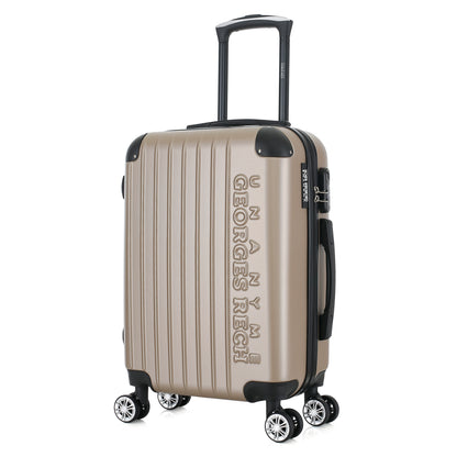 Valise beige de notre collection Georges Rech, Rome, taille S, de 3/4