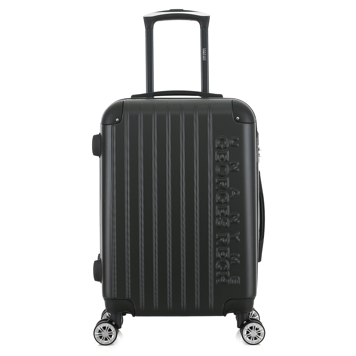 Valise noire de notre collection Georges Rech, Rome, taille S, de face
