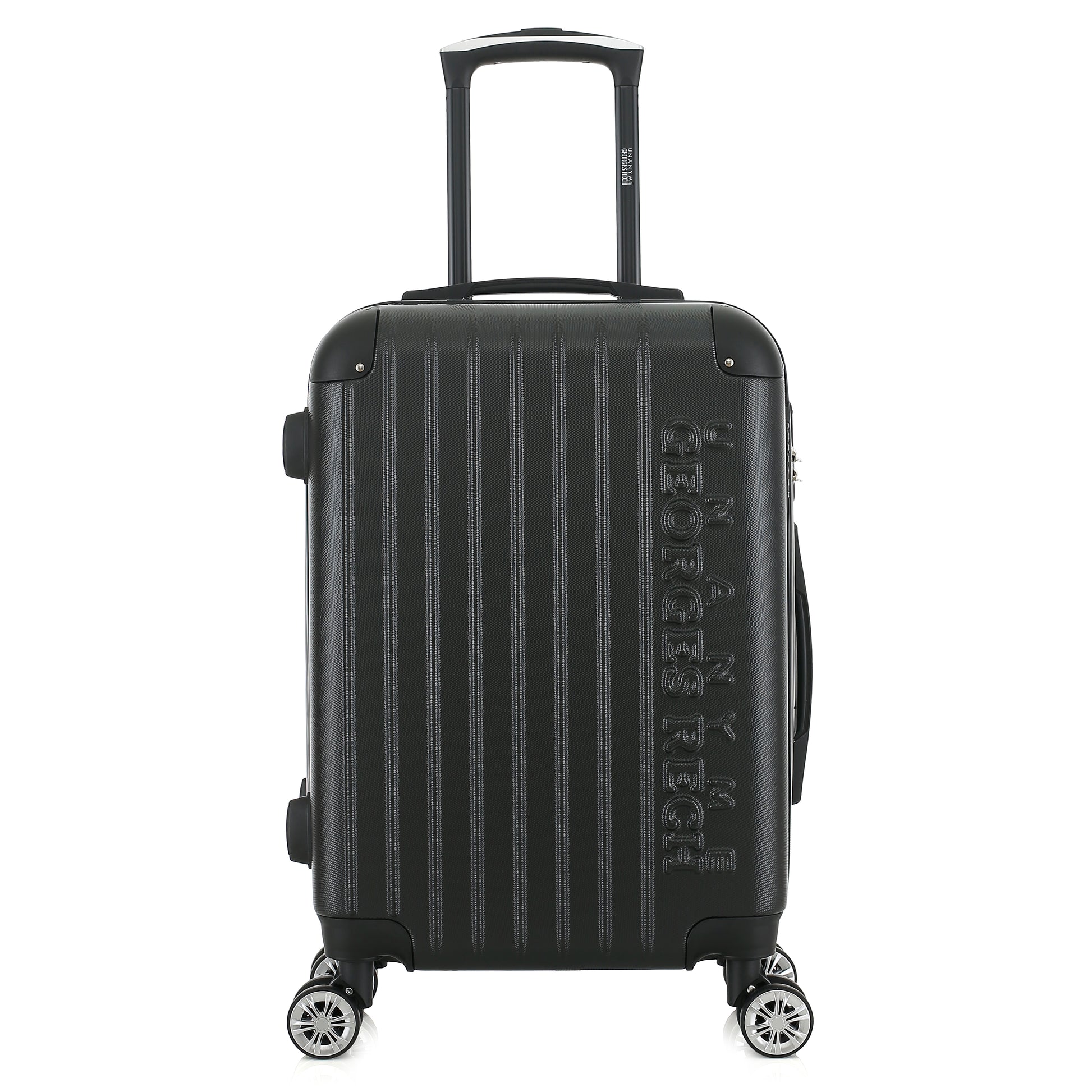 Valise noire de notre collection Georges Rech, Rome, taille S, de face
