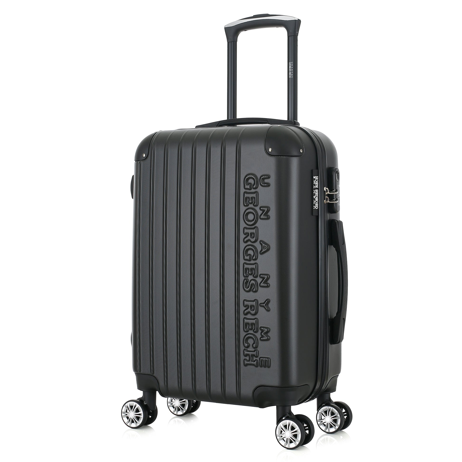 Valise noire de notre collection Georges Rech, Rome, taille S, de 3/4