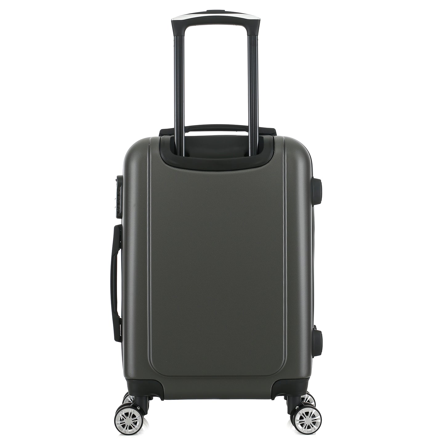 Valise grise de notre collection Georges Rech, Rome, taille S, de dos