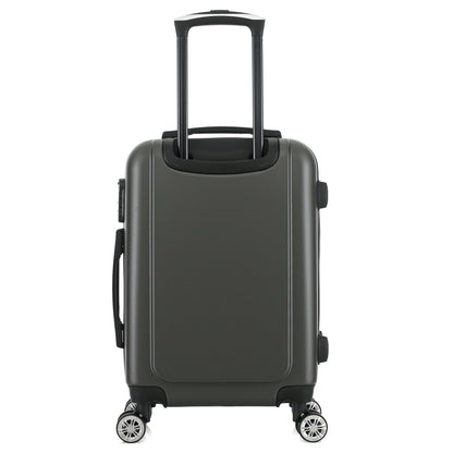 Valise grise de notre collection Georges Rech, Rome, taille S, de dos