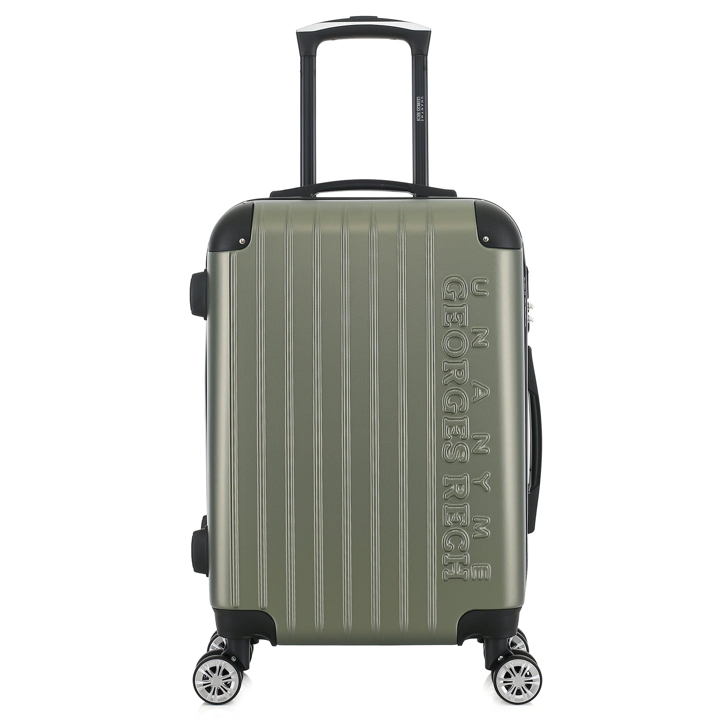 Valise kaki de notre collection Georges Rech, Rome, taille S, de face