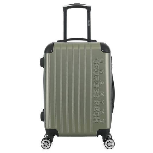 Valise kaki de notre collection Georges Rech, Rome, taille S, de face