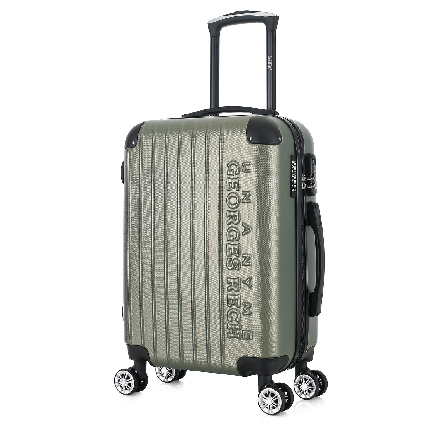 Valise kaki de notre collection Georges Rech, Rome, taille S, de 3/4