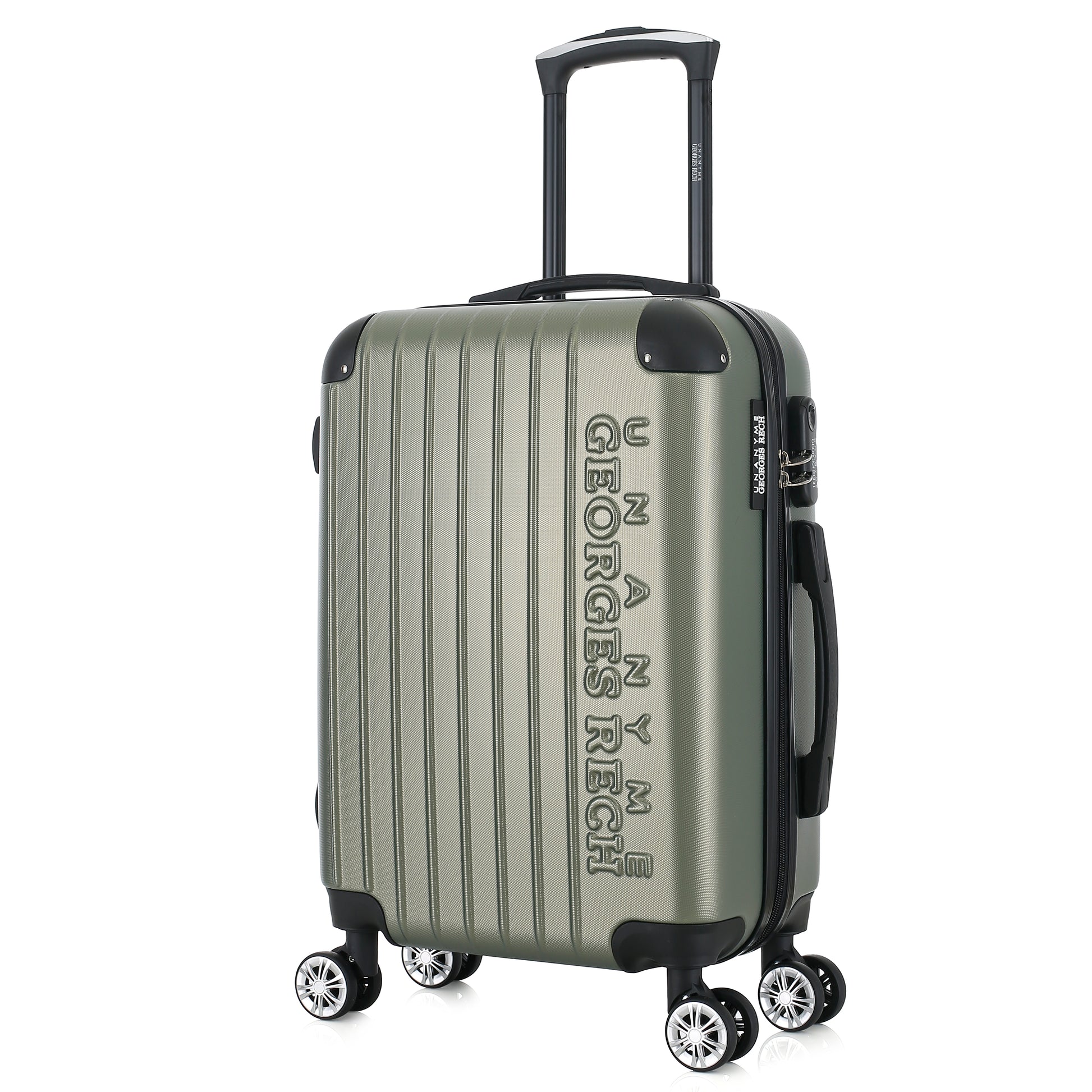 Valise kaki de notre collection Georges Rech, Rome, taille S, de 3/4