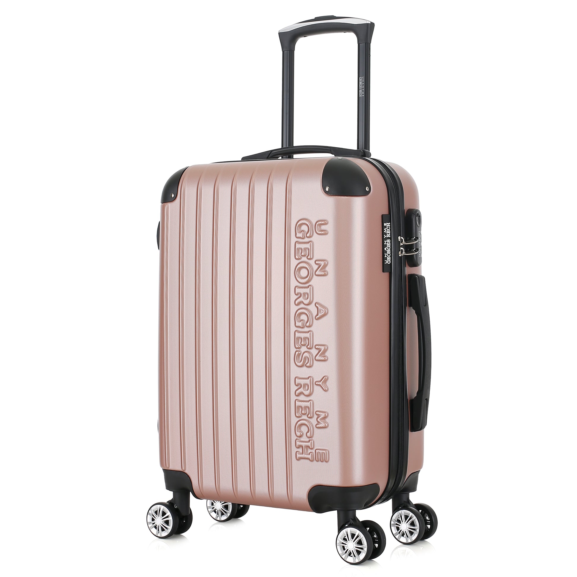 Valise rose de notre collection Georges Rech, Rome, taille S, de dos