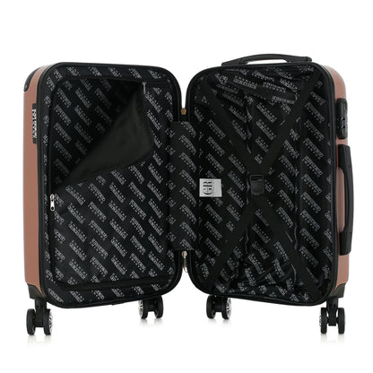 Valise rose de notre collection Georges Rech, Rome, taille S, ouverte