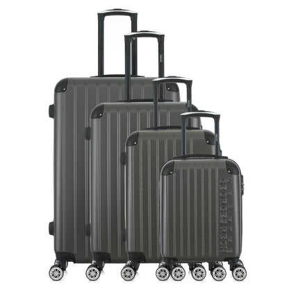 Set de 4 valises grises de notre collection Georges Rech, Rome, de face