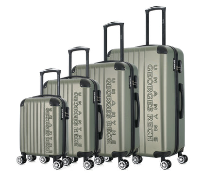 Set de 4 valises kaki de notre collection Georges Rech, Rome, de côté