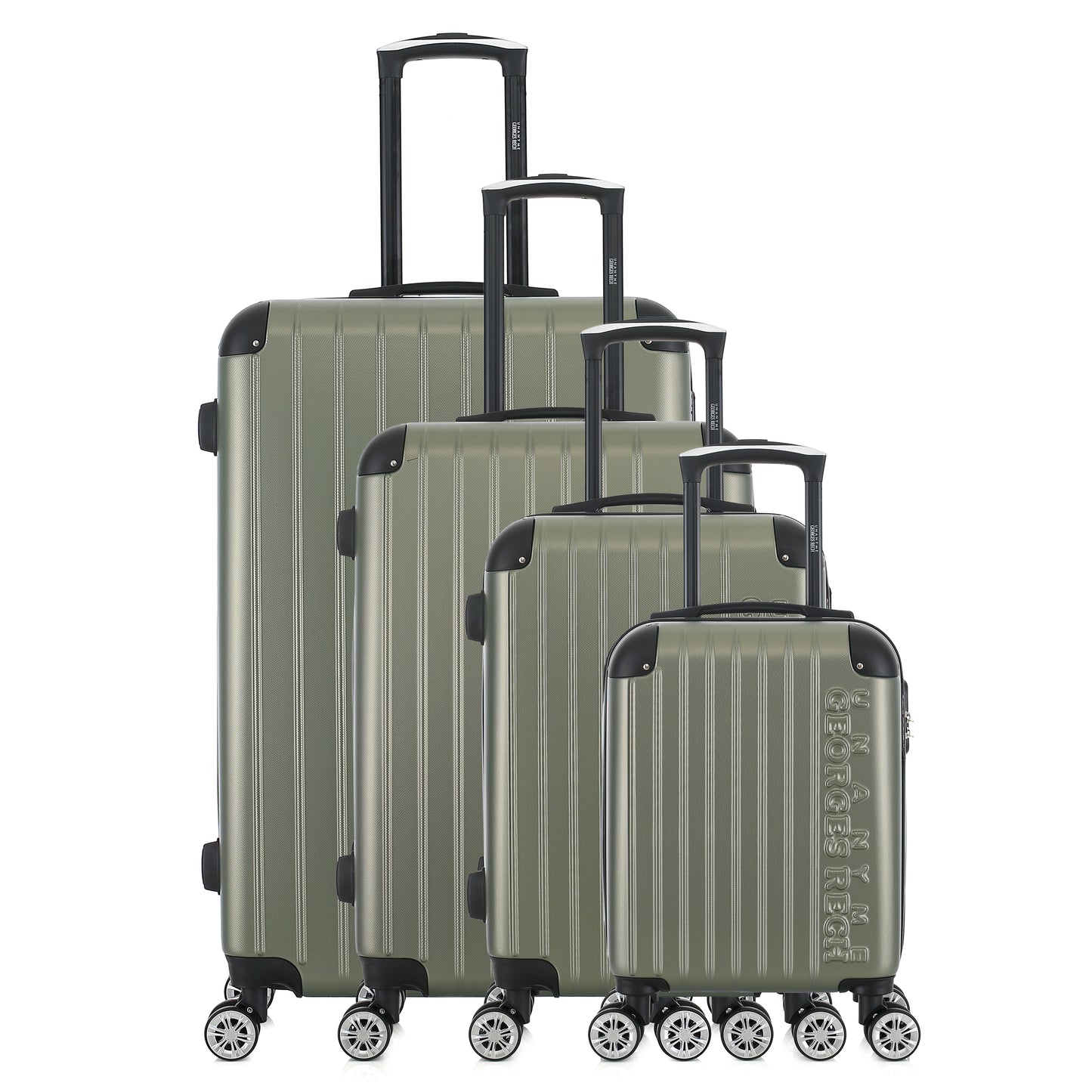 Set de 4 valises kaki de notre collection Georges Rech, Rome, de face