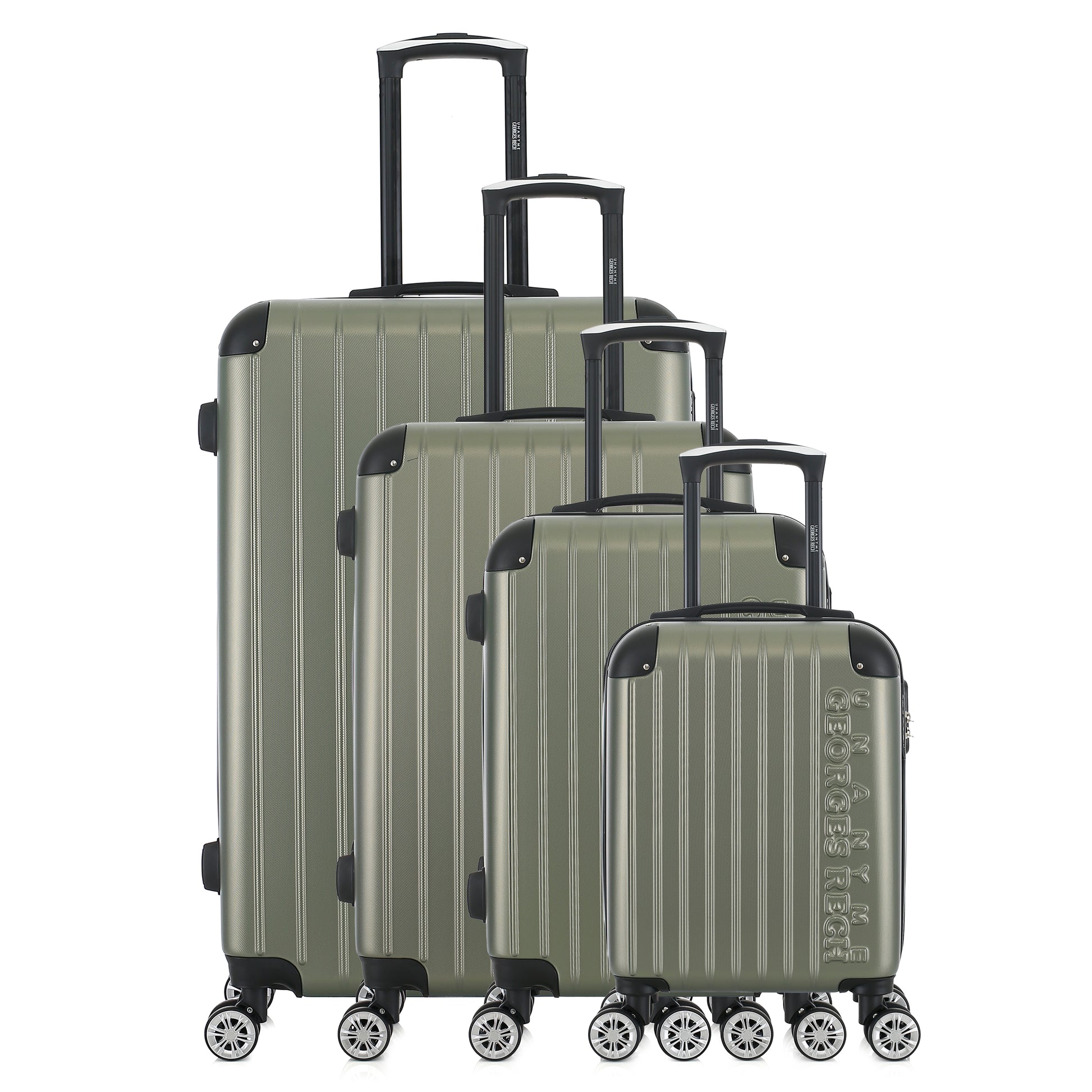 Set de 4 valises kaki de notre collection Georges Rech, Rome, de face