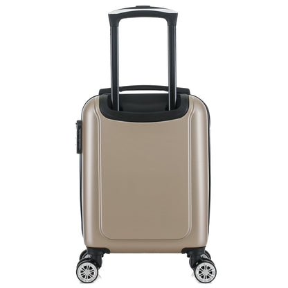 Valise beige de notre collection Georges Rech, Rome, taille XS, de dos