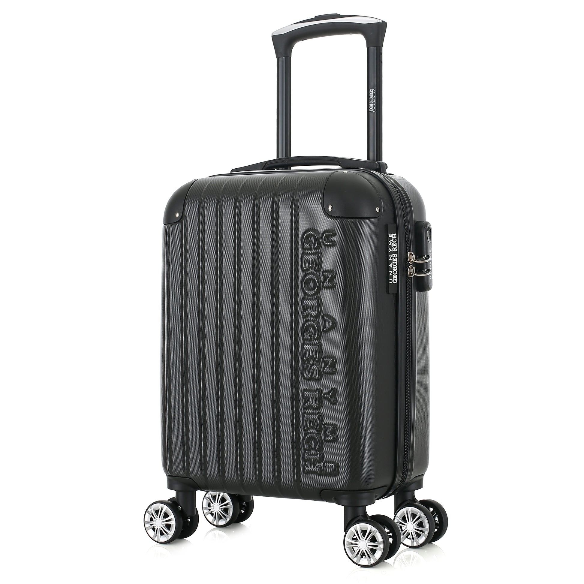 Valise noire de notre collection Georges Rech, Rome, taille XS, de 3/4