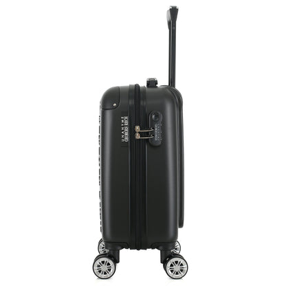 Valise noire de notre collection Georges Rech, Rome, taille XS, de côté