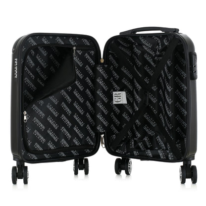 Valise noire de notre collection Georges Rech, Rome, taille XS, ouverte