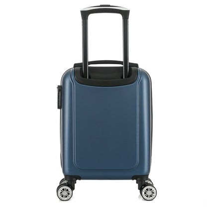 Valise bleue de notre collection Georges Rech, Rome, taille XS, de dos