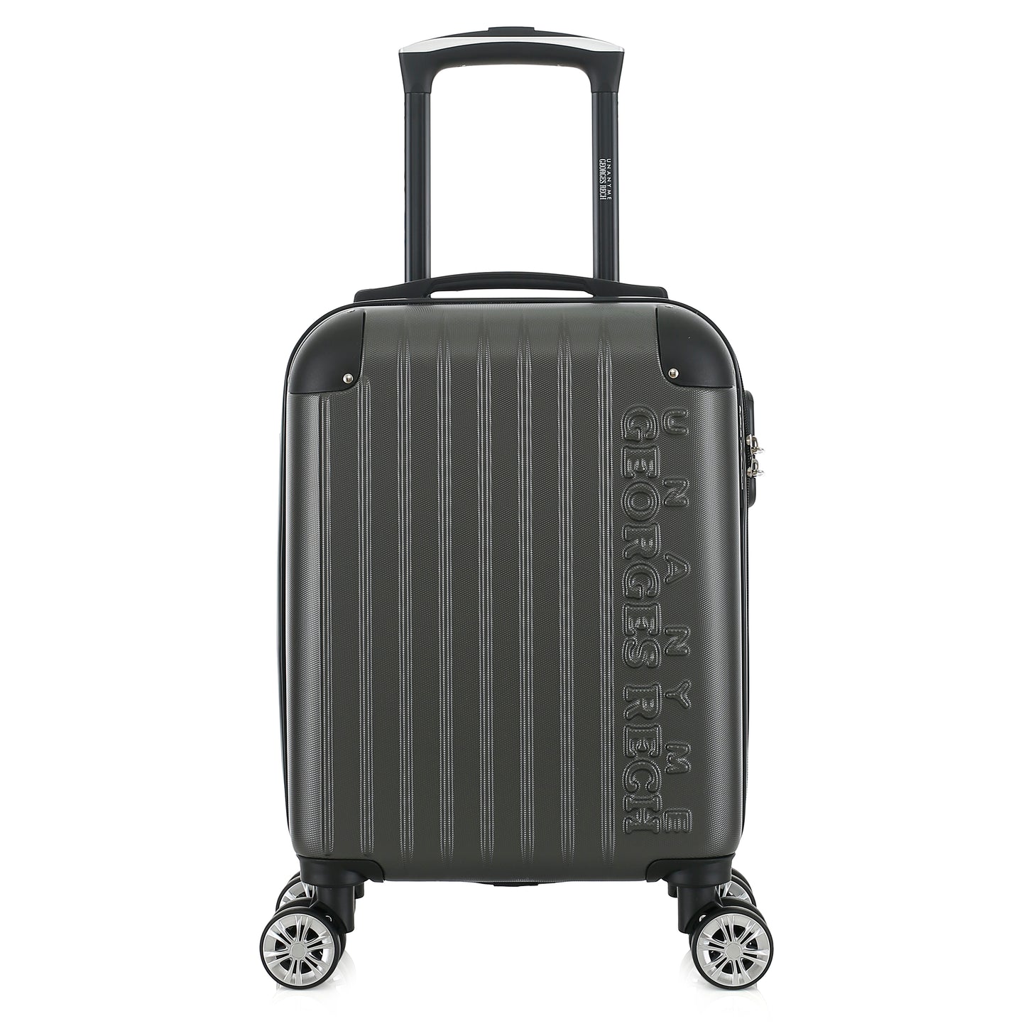 Valise grise de notre collection Georges Rech, Rome, taille XS, de face