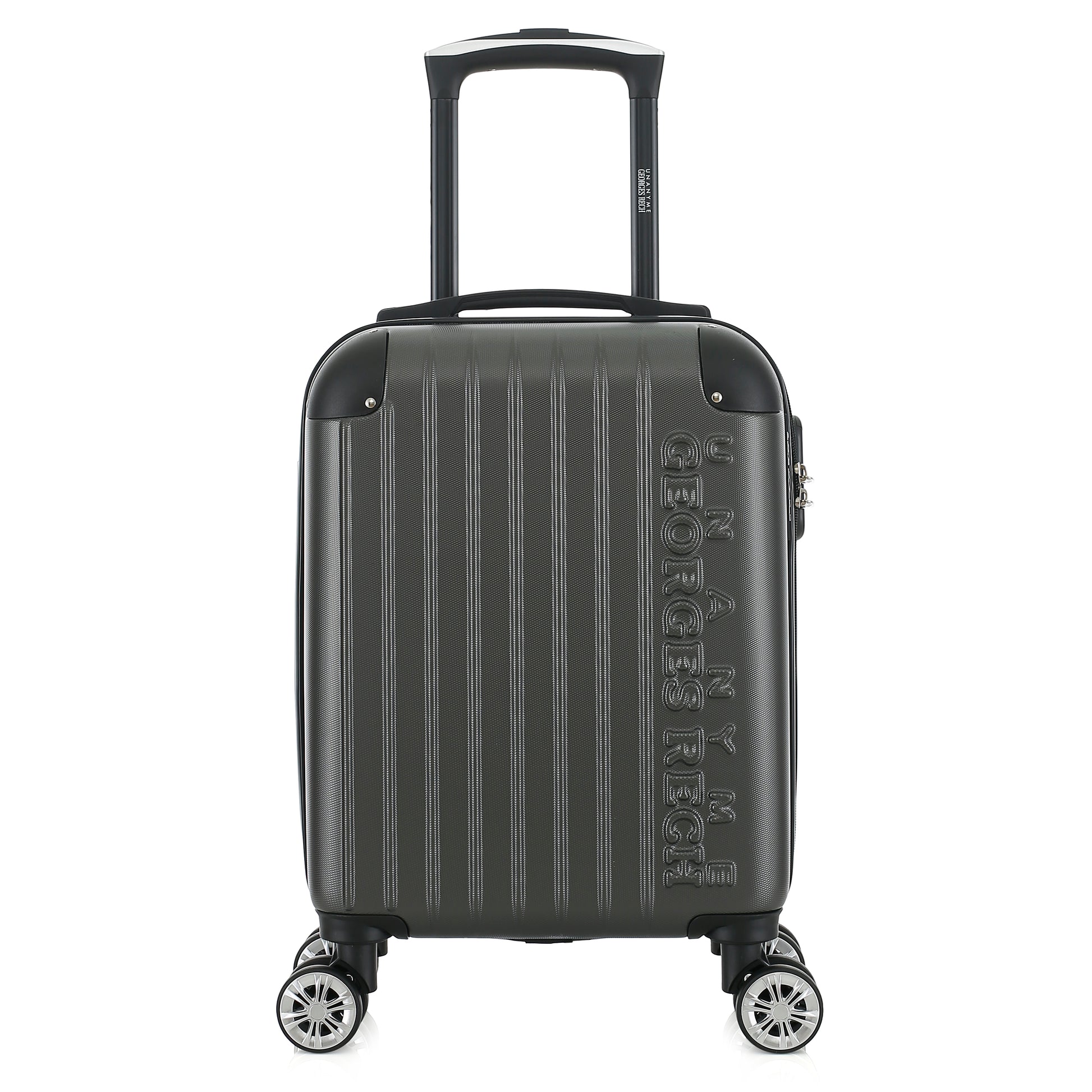 Valise grise de notre collection Georges Rech, Rome, taille XS, de face