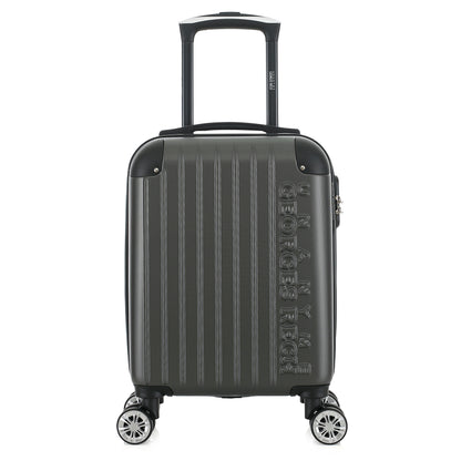 Valise grise de notre collection Georges Rech, Rome, taille XS, de face