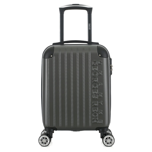 Valise grise de notre collection Georges Rech, Rome, taille XS, de face