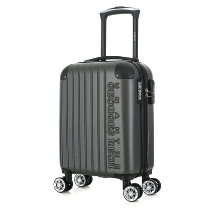 Valise grise de notre collection Georges Rech, Rome, taille XS, de 3/4