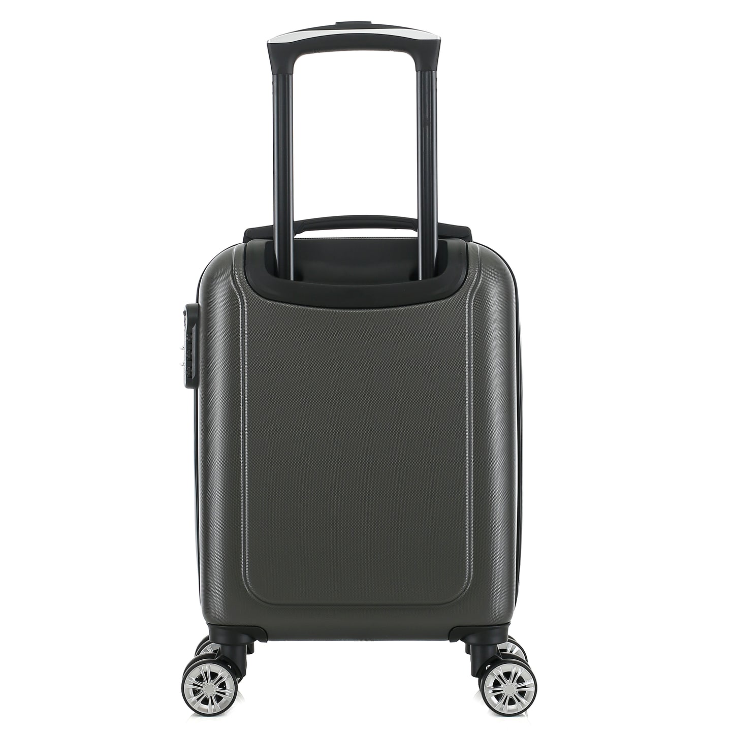 Valise grise de notre collection Georges Rech, Rome, taille XS, de dos