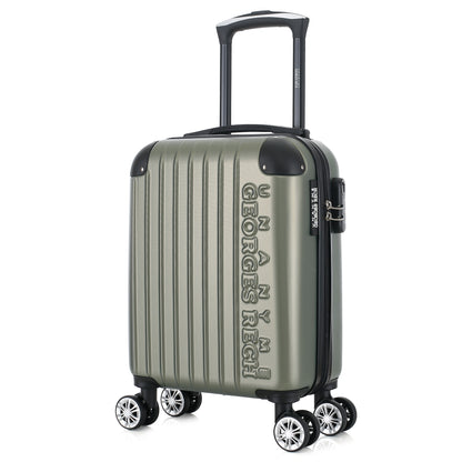 Valise kaki de notre collection Georges Rech, Rome, taille XS, de 3/4