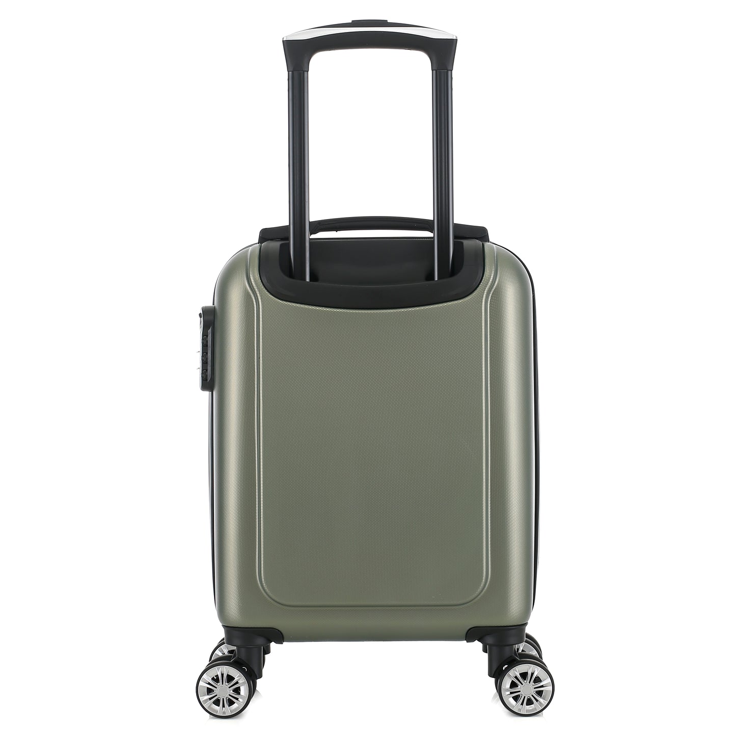 Valise kaki de notre collection Georges Rech, Rome, taille XS, de dos