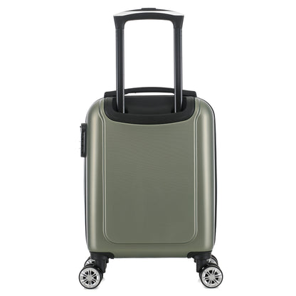 Valise kaki de notre collection Georges Rech, Rome, taille XS, de dos