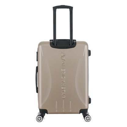 Valise beige de notre collection American Star, Seattle, taille M, de dos