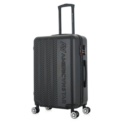 Valise noire de notre collection American Star, Seattle, taille M, de 3/4