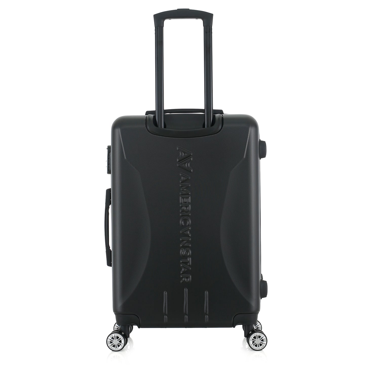 Valise noire de notre collection American Star, Seattle, taille M, de dos