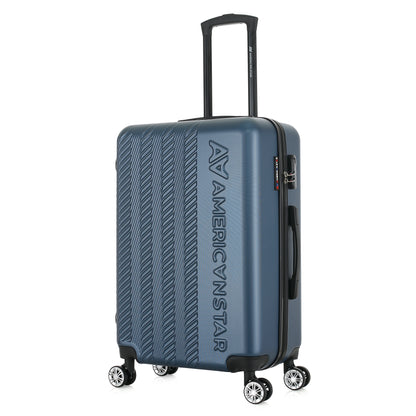 Valise bleue de notre collection American Star, Seattle, taille M, de 3/4