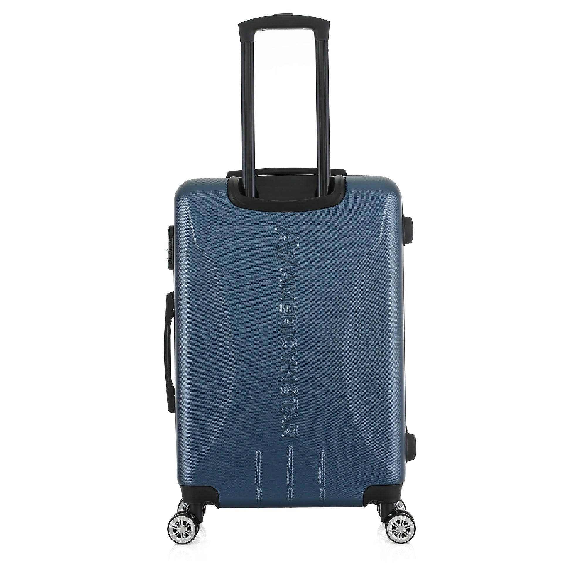 Valise bleue de notre collection American Star, Seattle, taille M, de dos