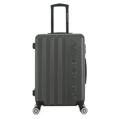 Valise grise de notre collection American Star, Seattle, taille M, de face

